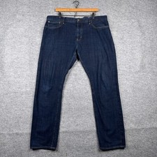 J.Crew Jeans Mens 38x32 (39x31) Blue The Driggs Denim Selvedge Dark Wash Preppy