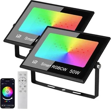 2 Pack Led Flood Light 50W Equivalent 3500 LM Outdoor Color Changing Led Stage