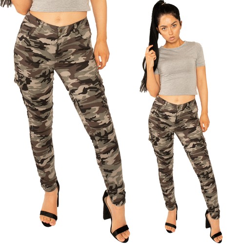 Slim Stretch Camouflage Combat Trousers 
