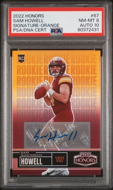 Sam Howell Panini Honors #67 Signature-Orange