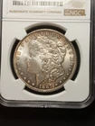 1887 P-Morgan Silver Dollar/NGC MS-63/Toned rim front/Full reverse/BIG Die Crack