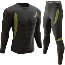UNIQUEBELLA Mens Thermal Long Johns Base Layer Bottom Top Warm Underwear Set