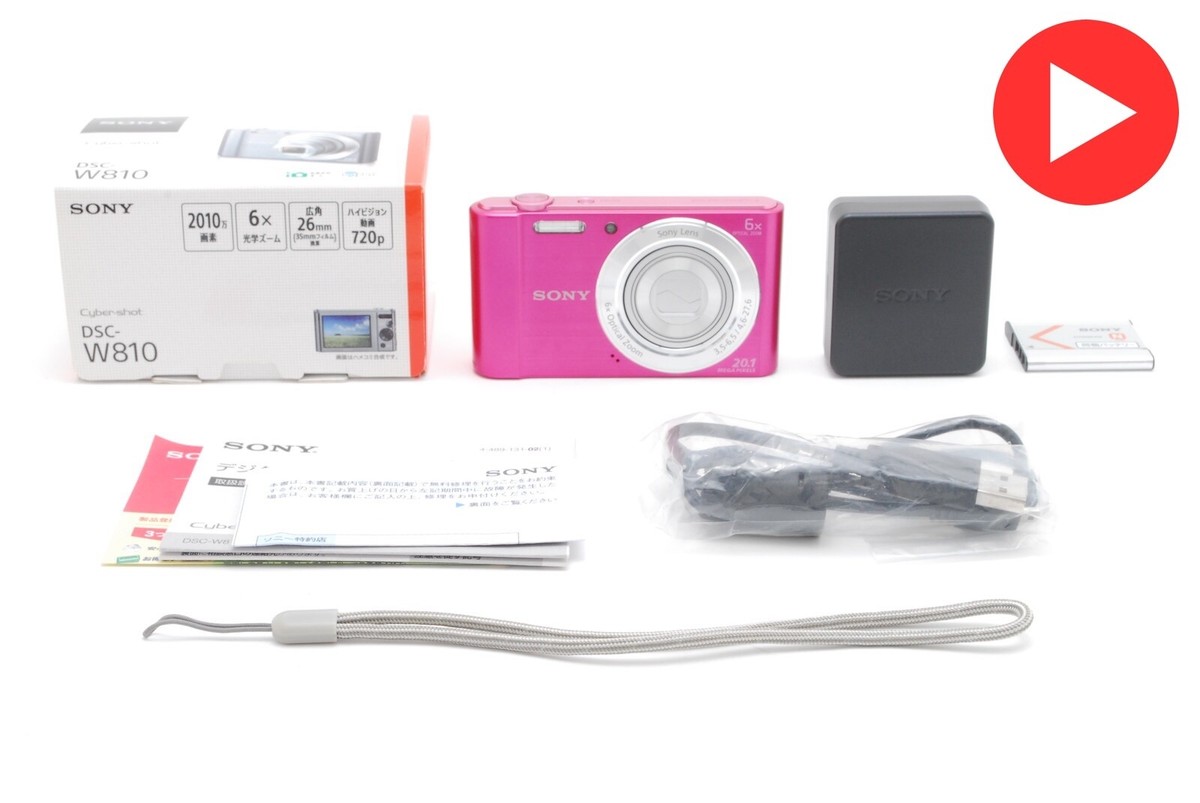 MINT w/Box ] Sony Cyber-shot DSC-W810 Digital Camera Pink w