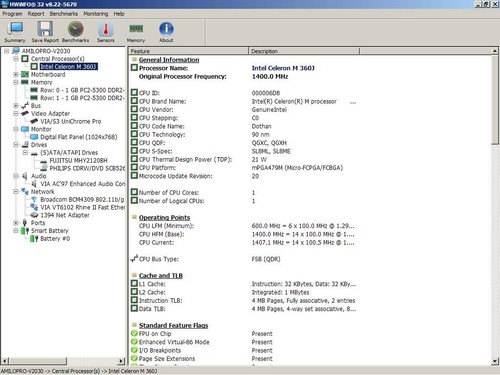 Fujitsu Amilo Pro V2030 Vintage Win XP Laptop Celeron M 360 2GB RAM 120GB HDD - Picture 17 of 22