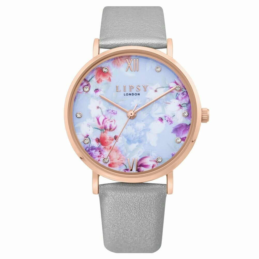 Lipsy Womens Analogue Classic Quartz Watch with PU Grey Strap LP657 Giftboxed