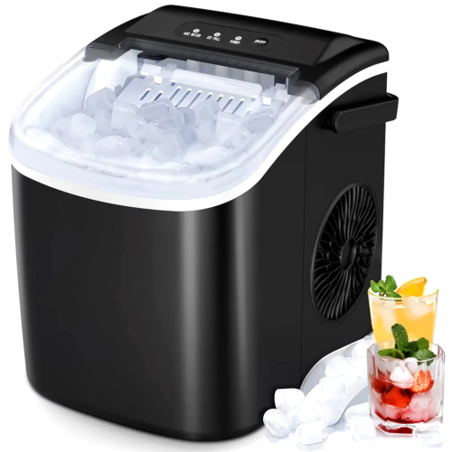 Ice Maker Machine for Countertop 26lbs Ice/24Hrs Self-Clean Electric Ice Machine - Afbeelding 1 van 5