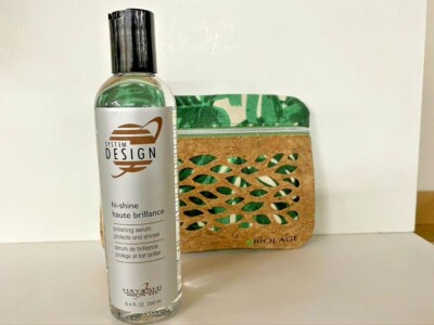 HAYASHI HI SHINE POLISHING SERUM 8.4 OZ &  MAKE UP BAG