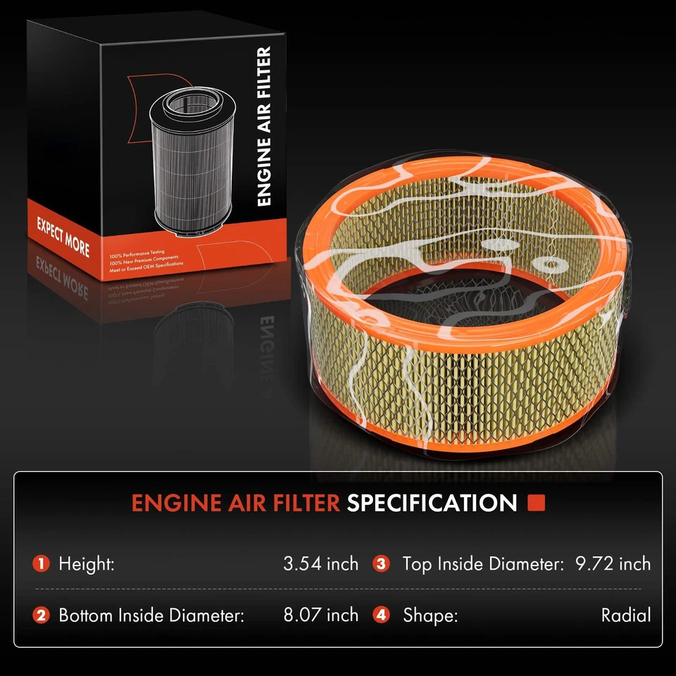 Filtro de aire del motor para Chevy Malibu Impala GMC Jeep Cadillac Buick Olds Pontiac Foto 2 de 4