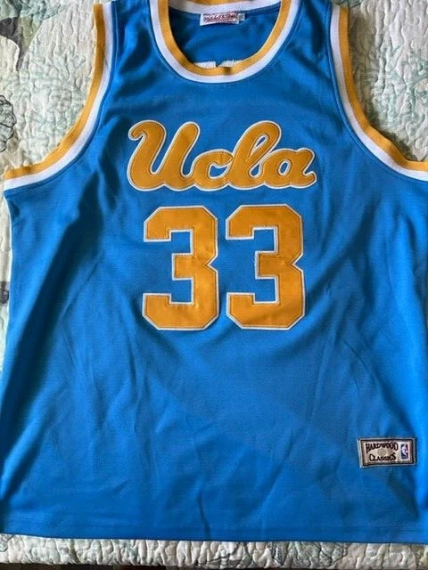 Men's Mitchell & Ness Kareem Abdul-Jabbar White UCLA Bruins 1968 Throwback  Jersey