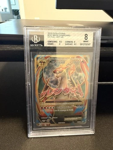 2016 Pokemon Mega Charizard EX 101/108 XY Evolutions BGS  8
