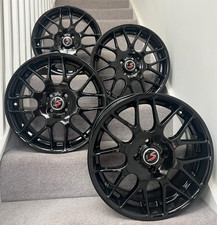 REFURBISHED MINI JCW 17" *REPLICAS* Cross Spoke Challenge R112 BLACK Alloy Rims