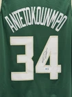 Giannis Antetokounmpo Signed Milwaukee Bucks Basketball Jersey NBA FSG COA