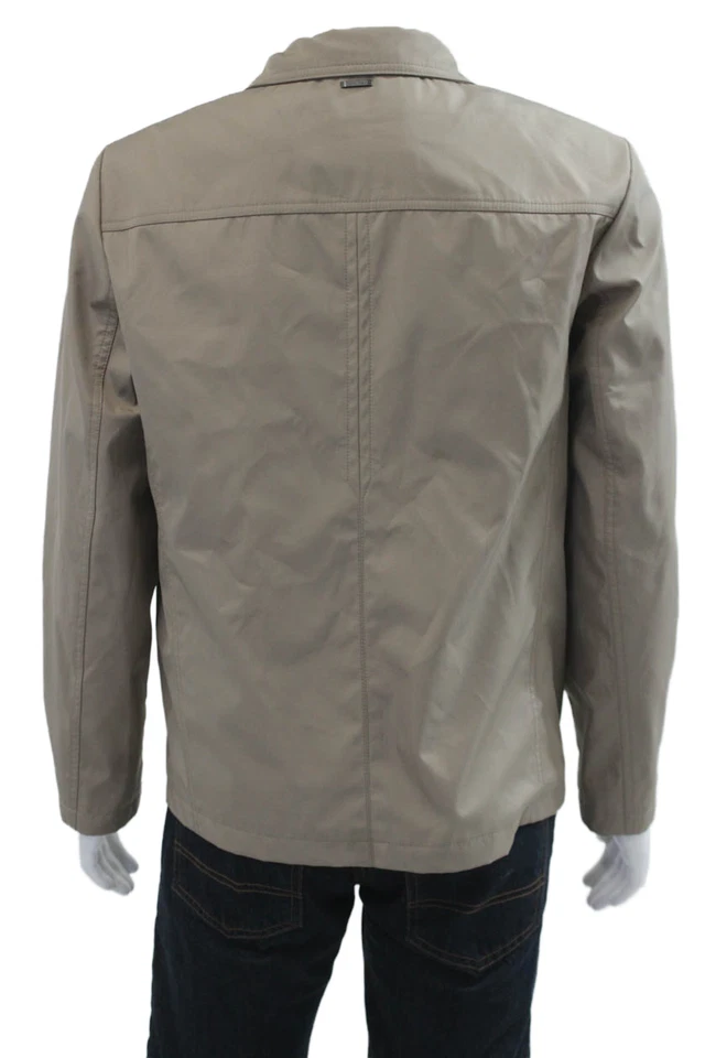 Chaqueta cortavientos Calvin Klein para hombre beige cremallera poliéster talla S Foto 3 de 4