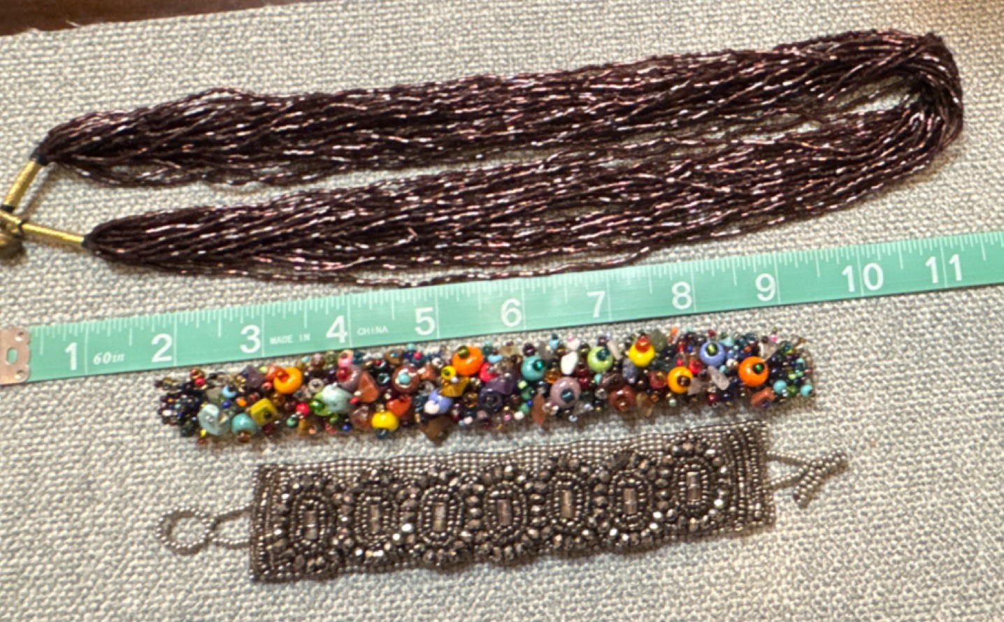 Handcrafted Multicolor Beaded Jewelry Set, Glass … - image 1