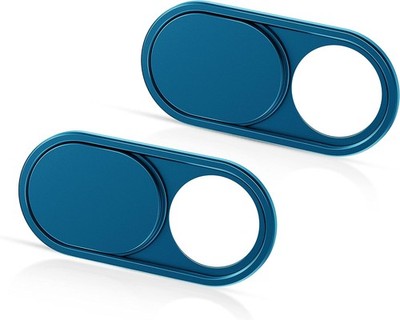 2 Pack Ultra-Thin Blue Webcam Cover for MacBook, iMac, Laptop, PC, iPad, iPhone