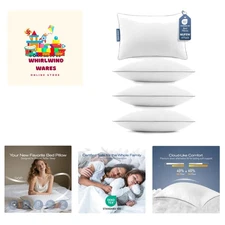 Pillows Standard Size Set of 4, Ultra Thick Down Alternative Bed Pillows,Cool...