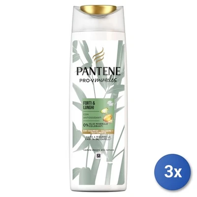 3x Pantene Pro-V Miracles Forti & Lunghi 3In1 Shampoo 225 Ml - Photo 1/3
