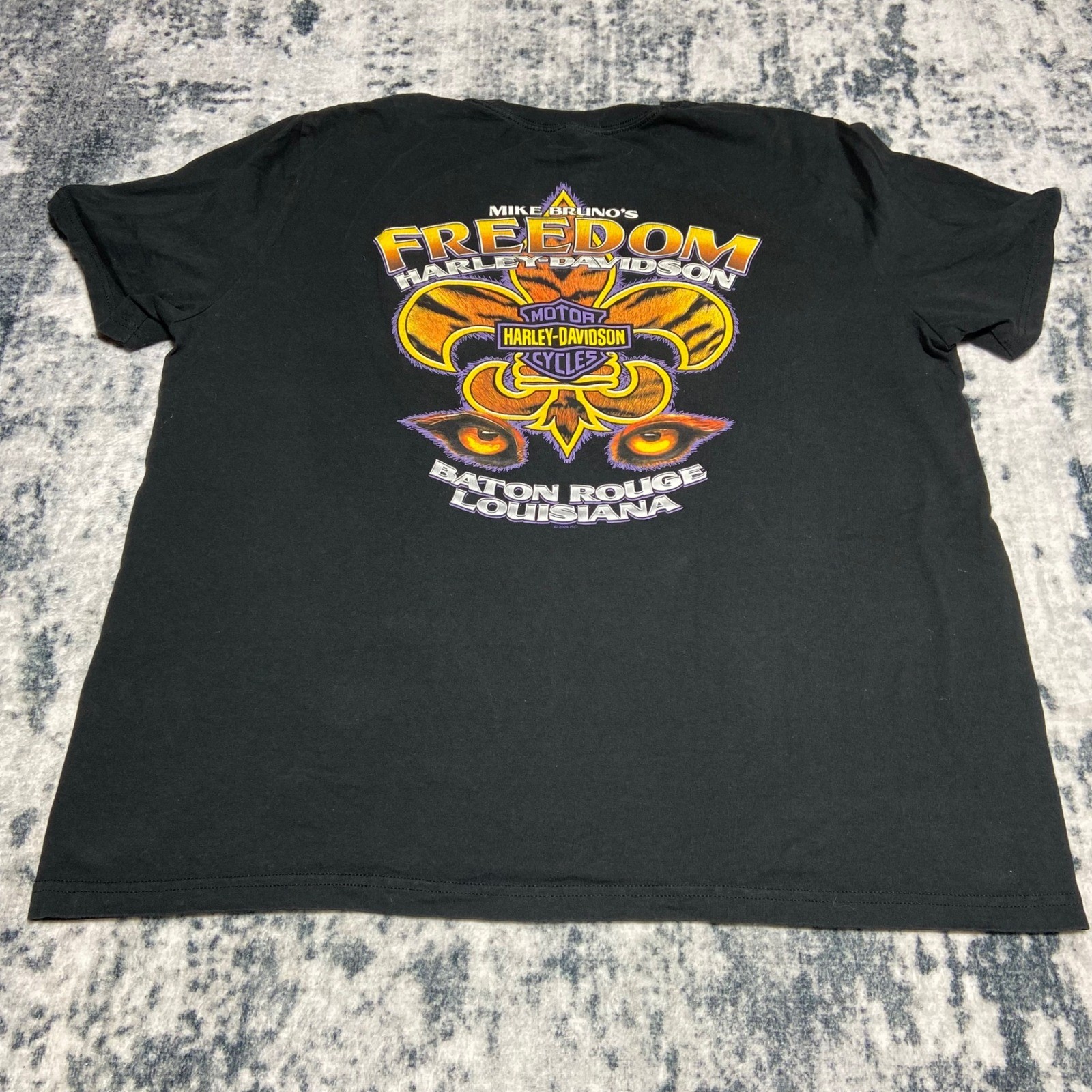 Harley-Davidson Mike Bruno's Freedom Baton Rouge Louisiana T-Shirt Men 2XL Black