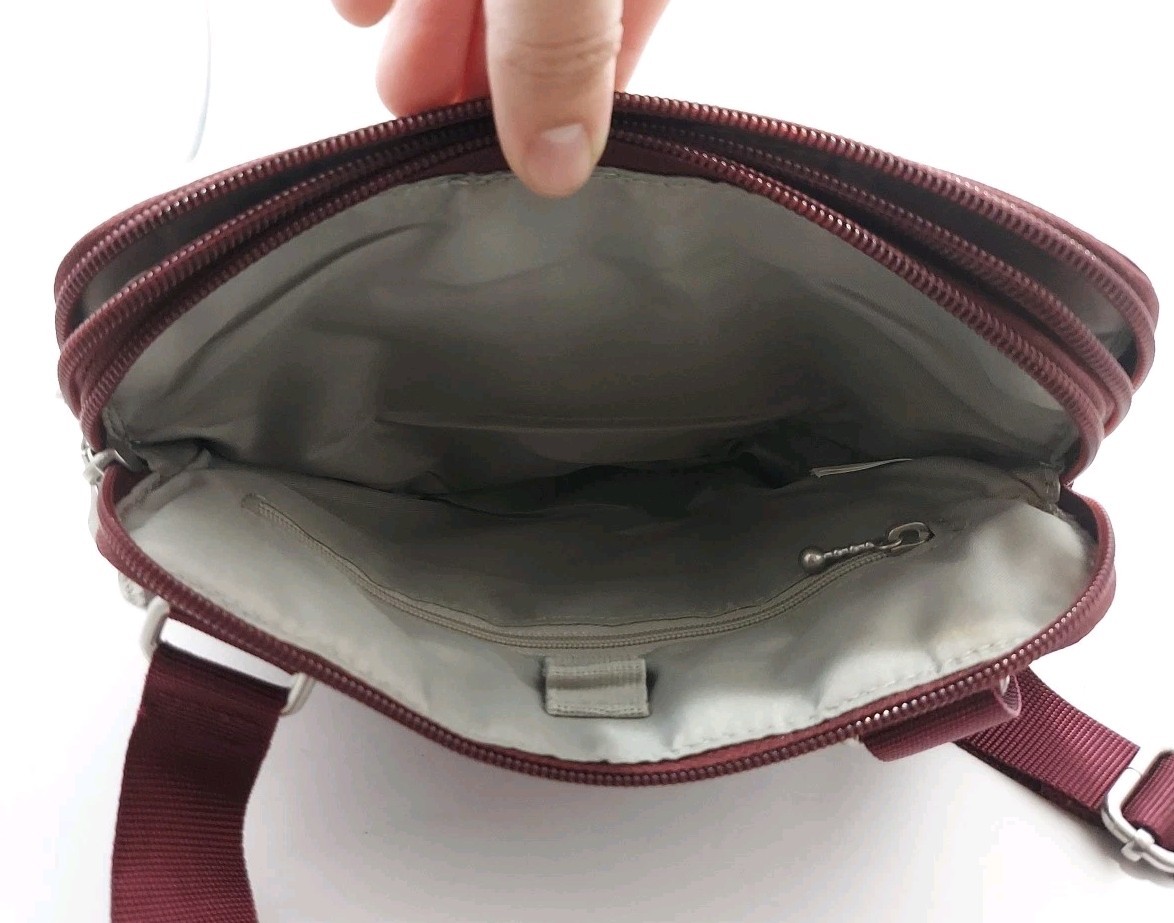 Baggallini Dark Cherry Double Zip Medium Crossbody - image 14