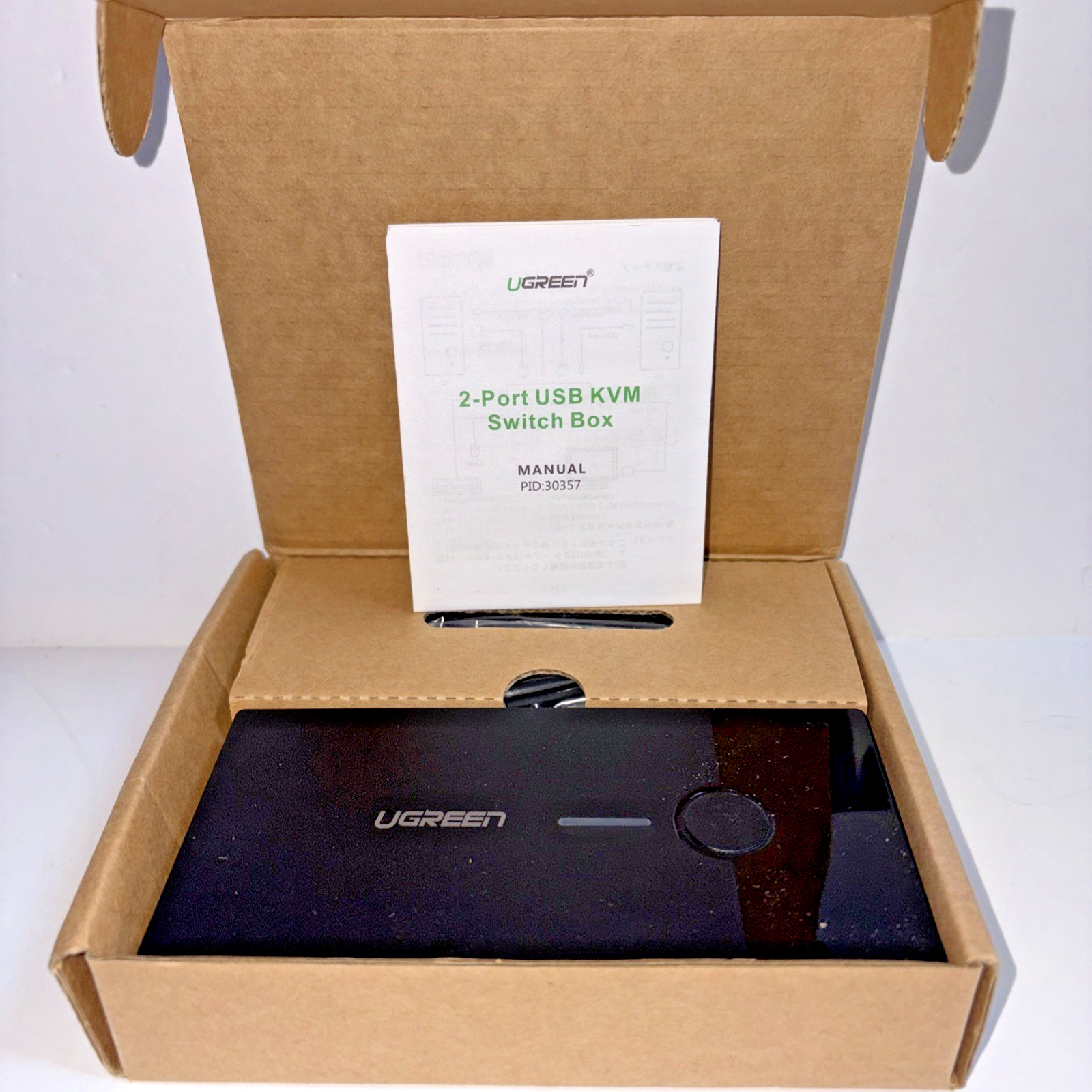 NEW Ugreen 30357 2-Port USB KVM Switch Box