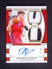 2024-25 Panini National Treasures Donovan Clingan RC Rookie Dual Patch Auto /25