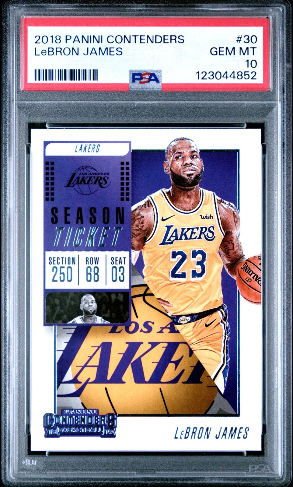 2018 Contenders LEBRON JAMES #30 PSA 10