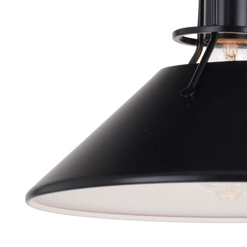 Vaxcel Lighting C0270 Canton 12"W Semi-Flush Ceiling Fixture - Black / Matte - Picture 3 of 12