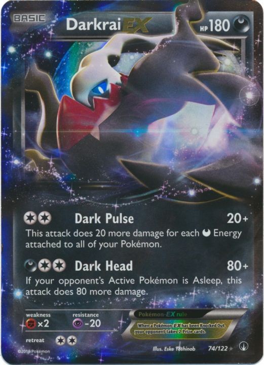 NM-Mint Darkrai-EX - 74/122 - Holo Rare ex Pokemon BREAKpoint