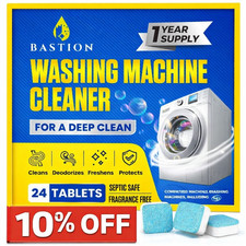 Washing Machine Cleaner Descaler 24 Pack   Deep Cleaning Tablets for HE Front 