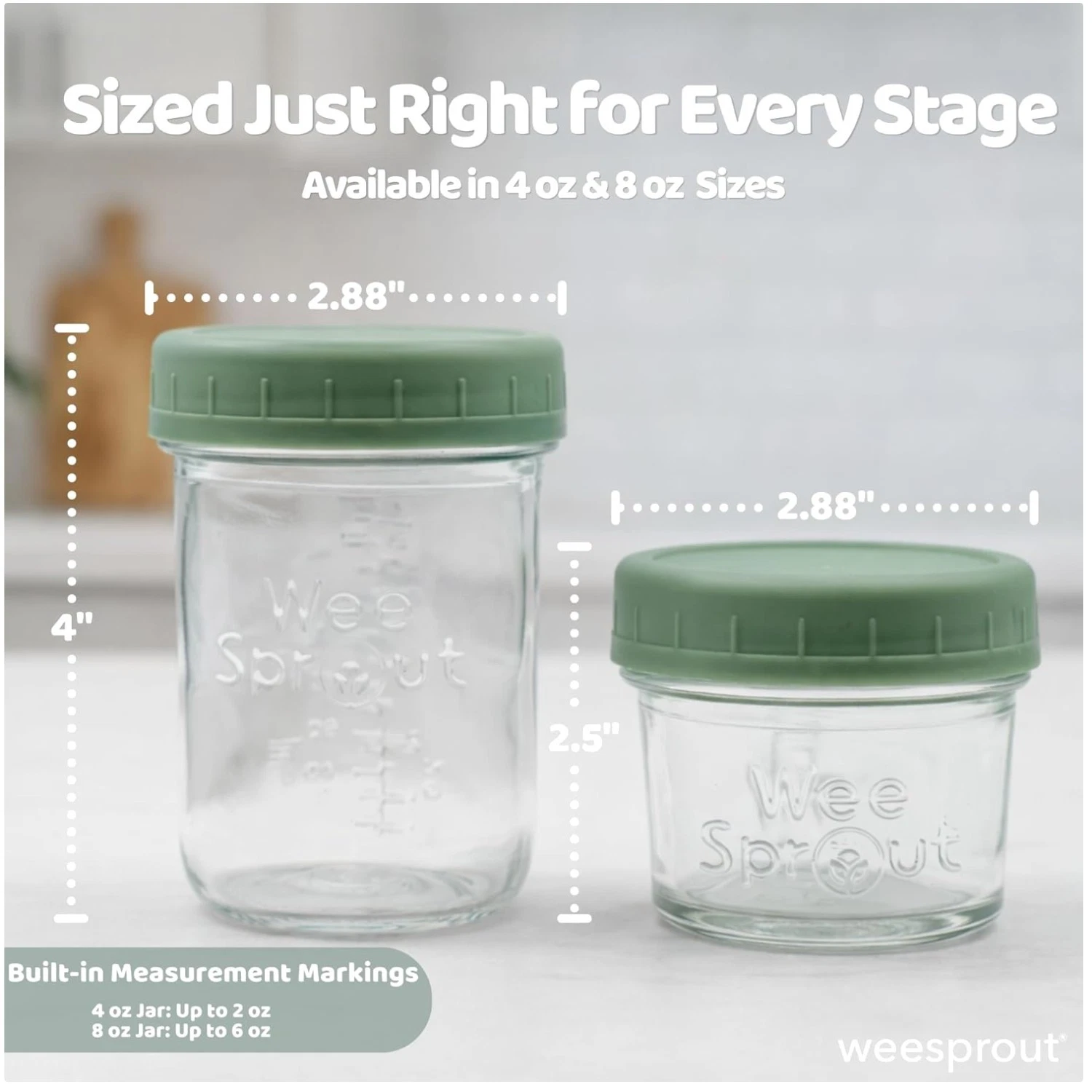 Reusable Baby Food Containers 4oz, 12 Pack
Opens in a new window or tab