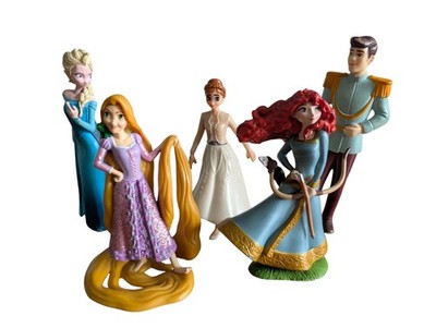 Disney / Bullyland Figuren Set   Elsa, Anna, Rapunzel, Merida & Prinz /Sammlung 