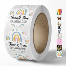 Cute Thank You Stickers (500 Count) Thank You for Supporting My Small Business S