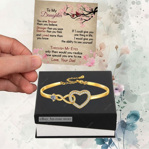 To My Daughter Star Heart Bracelet From Dad Sentimental Jewelry For Little Girl - Picture 11 of 17