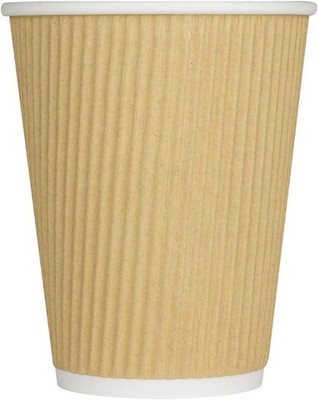 12 oz Ripple Insulated Coffee Cup [500 Count] Disposable Paper Hot Cup Sturdy