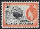 TRISTAN DA CUNHA 1954 SC. #26 5/- FLIGHTLESS RAIL MINT NH CAT $47.50
