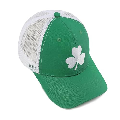 St Patricks Day Hat Shamrock Trucker Hat St Pattys Hat Green Baseball Cap - Picture 3 of 7