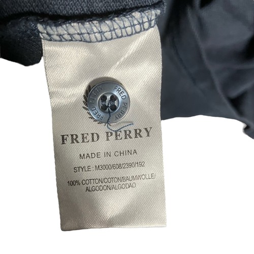 Polo Fred Perry Para Hombre Talla M Azul Laurel Corona Logo Informal Manga Corta Algodón - Imagen 10 de 12