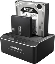 Hard Drive Docking Station Aluminum Dual Bay USB 3.0 SATA HDD Dock for 2.5 3.5