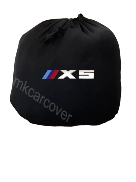 Black Car Cover For BMW X5 Class Dust Proof Windproof  Combing Indoor Car Cover Foto 2 de 4