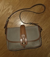 Dooney  Bourke Bag Satchel All Weather Leather Surrey Equestrian Taupe Vintage