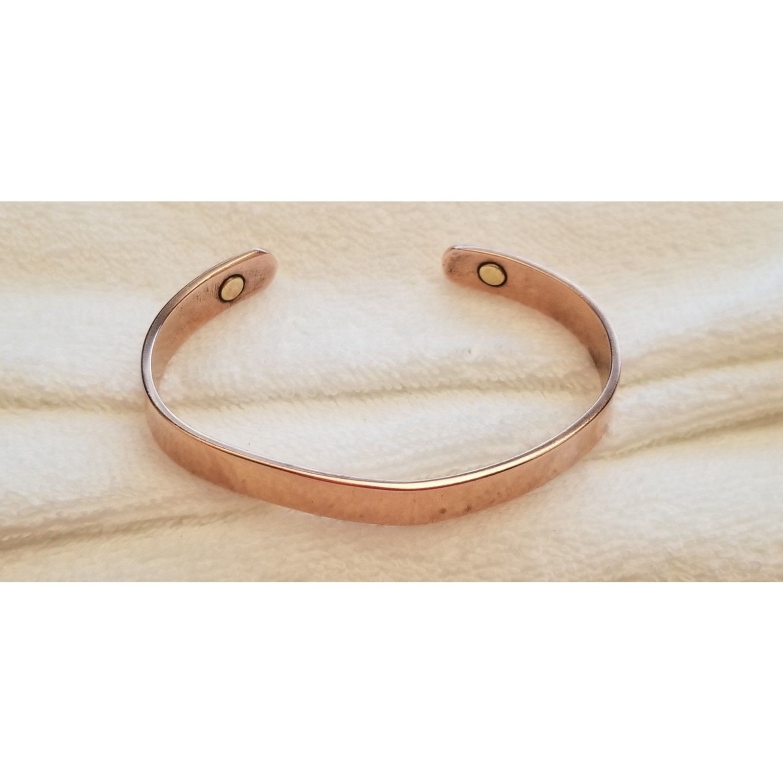 Solid Copper Magnetic Cuff Bracelet – Adjustable … - image 2
