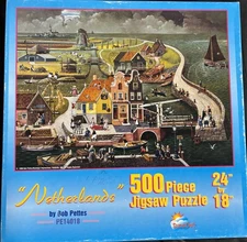 Netherlands 500 Piece Puzzle Bob Pettes Someone wrote "1 piece miss" on box :-)