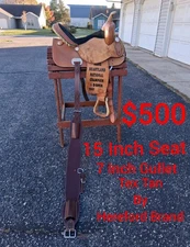 15" Tex Tan Barrel Saddle With 7" Gullet