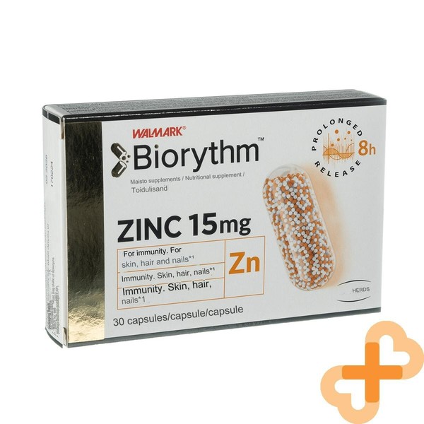 Biorythm Zink 15 Mg 30 Kapseln NahrungsergäNzung Immunsystem Haar Haut NäGel-image