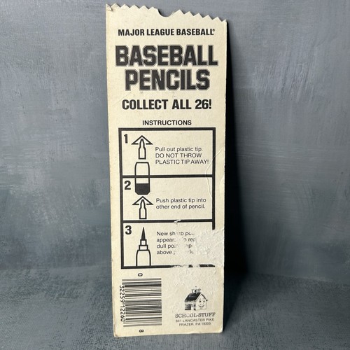 3 Vintage NOS School-Stuff MLB Baseball Pencils - Angels, Blue Jays & Dodgers - Picture 4 of 8