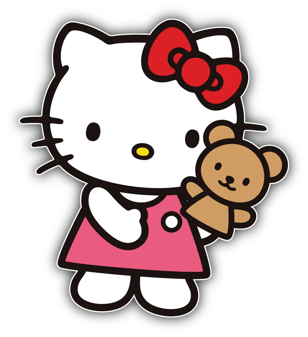 Hello Kitty Cartoon Sticker Bumper Decal - ''SIZES'' | eBay
