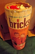 American Plastic Halsam Bricks Set #725 Approximately 291 Pieces Made in USA