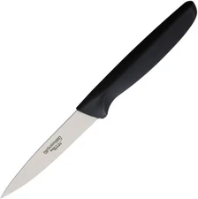 Solingen Paring Kitchen Knife 4" Stainless Steel Blade Black Plastic Handle