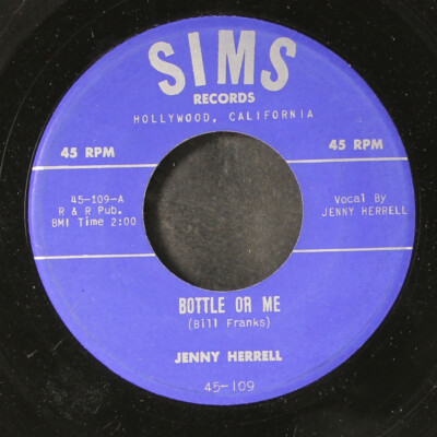 JENNY HERRELL: bottle or me / honey i gotta have you SIMS 7'' Single 45 RPM