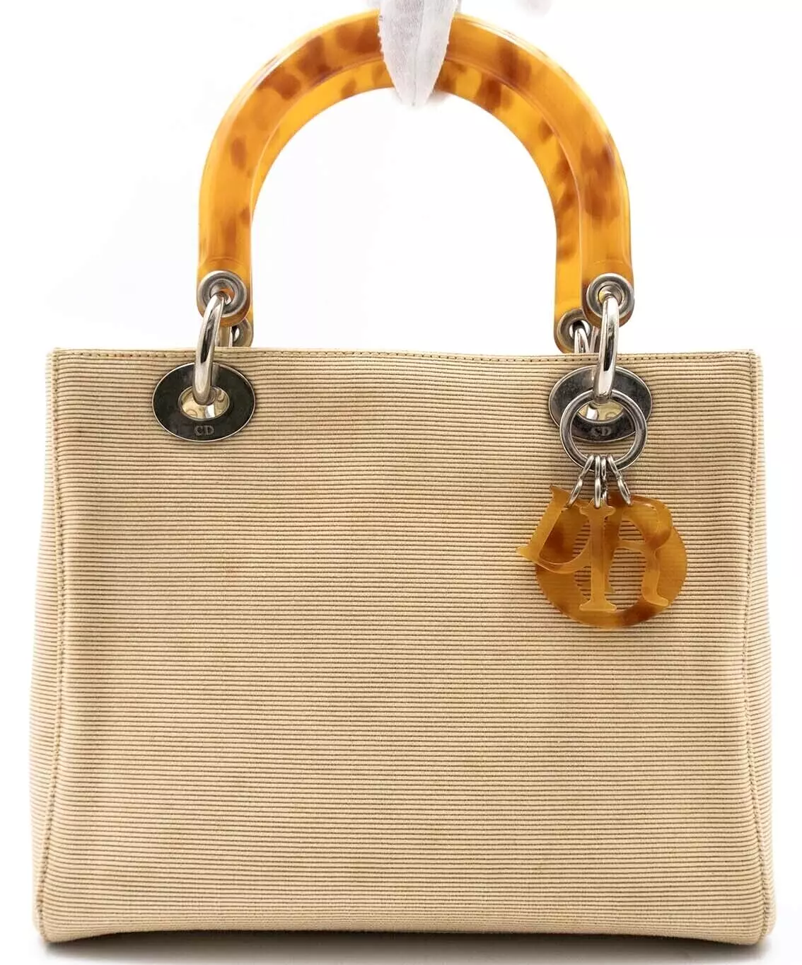 CHRISTIAN DIOR ORIGINAL LADY DIOR MM SAC SAC POILS DE CHEVAL CRIN DE ROSE RARE VINTAGE